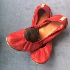 Tieks Red Ballet Flats Size 7